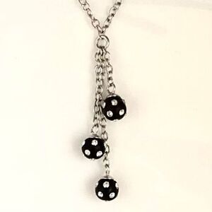 XT# Sterling 925 Silver 3 Ball Necklace